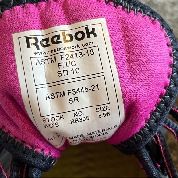 Reebok Astroride Work Women’s Steel Toe Athletic Shoes Navy Purple Size 6.5W - Picture 7 of 8